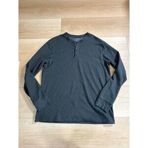 ALGO Men's XL Long Sleeve Waffle Knit Henley Performance Base Shirt